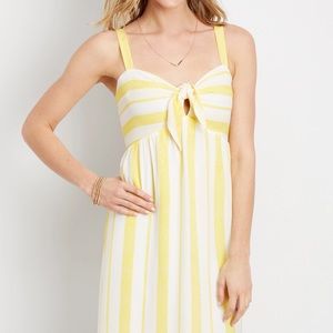 Maurices Yellow/White Striped Mini Dress